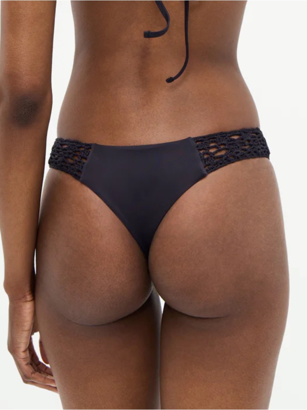Frankie’s Bikini Tanner Cheeky Bikini Bottom in Black